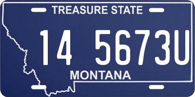 MT license plate 145673U