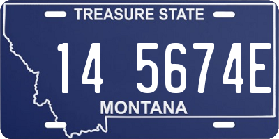 MT license plate 145674E
