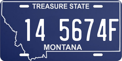 MT license plate 145674F