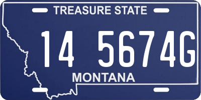 MT license plate 145674G