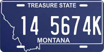 MT license plate 145674K