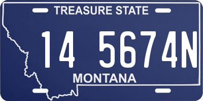 MT license plate 145674N