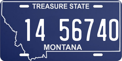 MT license plate 145674O