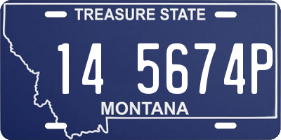 MT license plate 145674P
