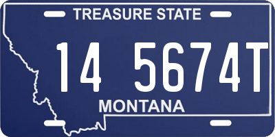 MT license plate 145674T
