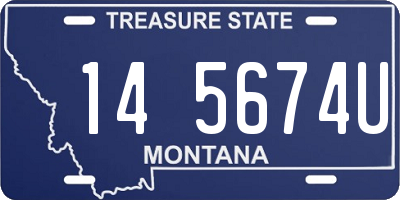 MT license plate 145674U