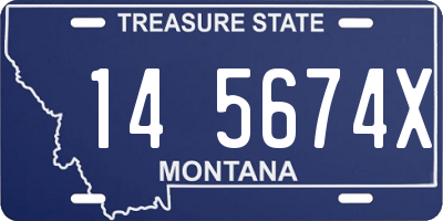 MT license plate 145674X