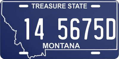 MT license plate 145675D