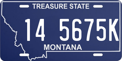 MT license plate 145675K