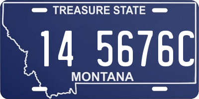 MT license plate 145676C
