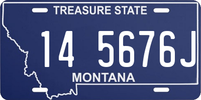MT license plate 145676J