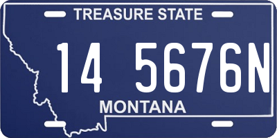 MT license plate 145676N