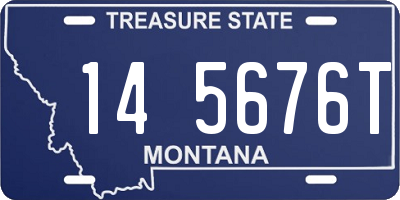 MT license plate 145676T