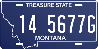 MT license plate 145677G
