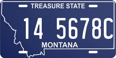 MT license plate 145678C