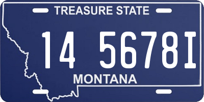 MT license plate 145678I