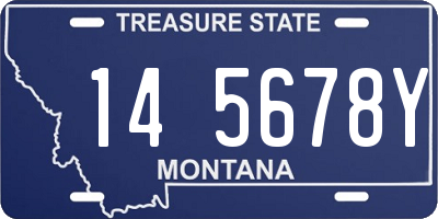 MT license plate 145678Y