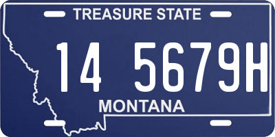 MT license plate 145679H