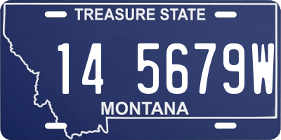 MT license plate 145679W