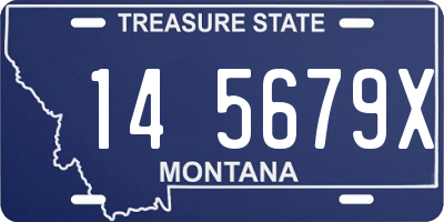 MT license plate 145679X