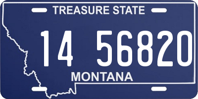 MT license plate 145682O