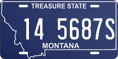 MT license plate 145687S