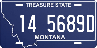MT license plate 145689D