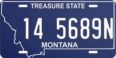 MT license plate 145689N