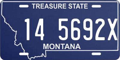 MT license plate 145692X