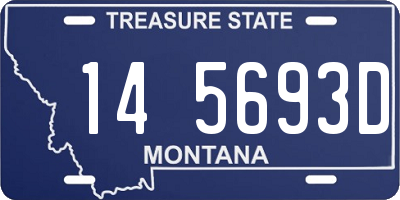 MT license plate 145693D