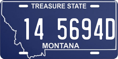 MT license plate 145694D