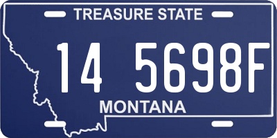 MT license plate 145698F