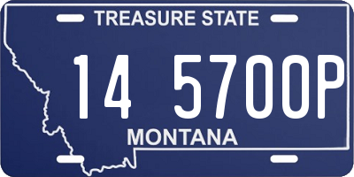 MT license plate 145700P