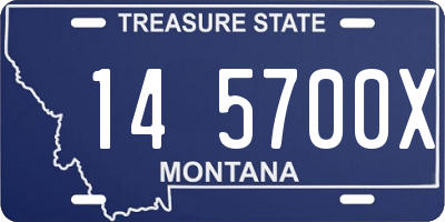 MT license plate 145700X