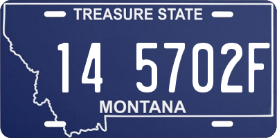MT license plate 145702F