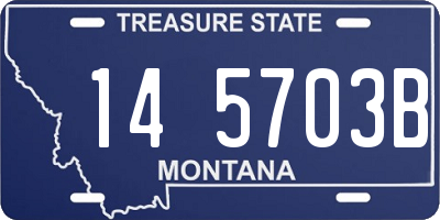 MT license plate 145703B
