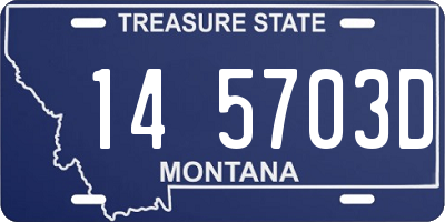 MT license plate 145703D