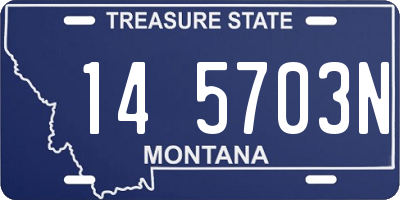 MT license plate 145703N