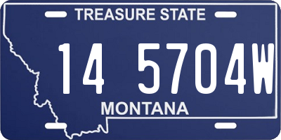 MT license plate 145704W
