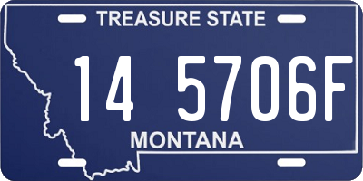 MT license plate 145706F