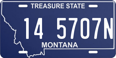 MT license plate 145707N