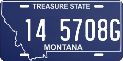 MT license plate 145708G