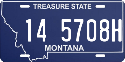 MT license plate 145708H