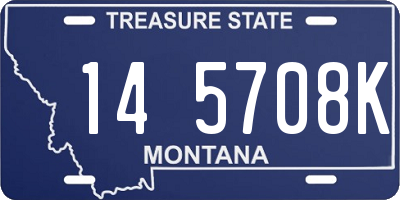 MT license plate 145708K