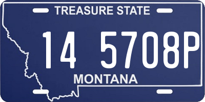 MT license plate 145708P