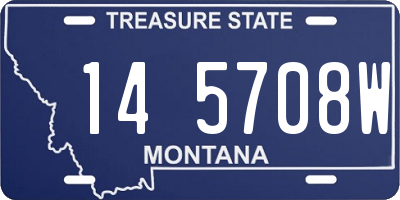MT license plate 145708W