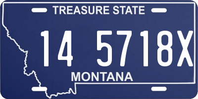 MT license plate 145718X