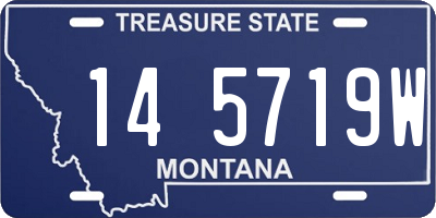 MT license plate 145719W