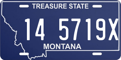 MT license plate 145719X