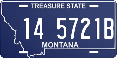 MT license plate 145721B